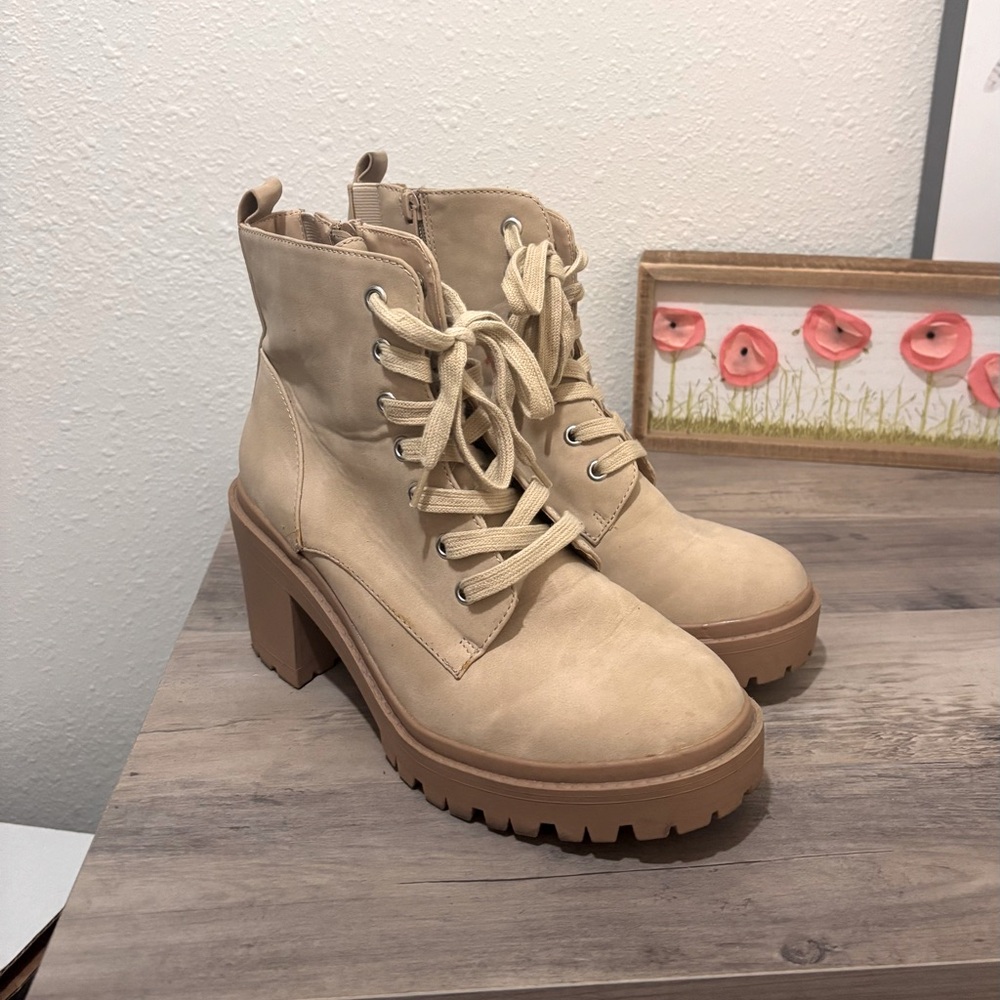 Torrid Tan Heeled Boots with Sturdy Construction